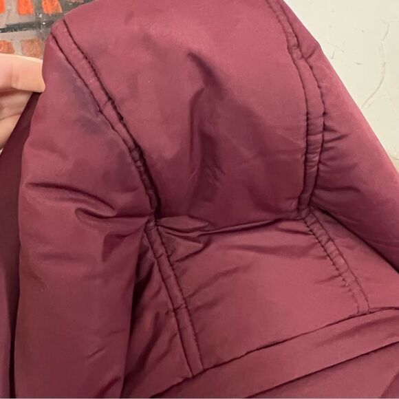 Free country burgundy hooded winter puffer jacket size large GUC - Picture 9 of 14